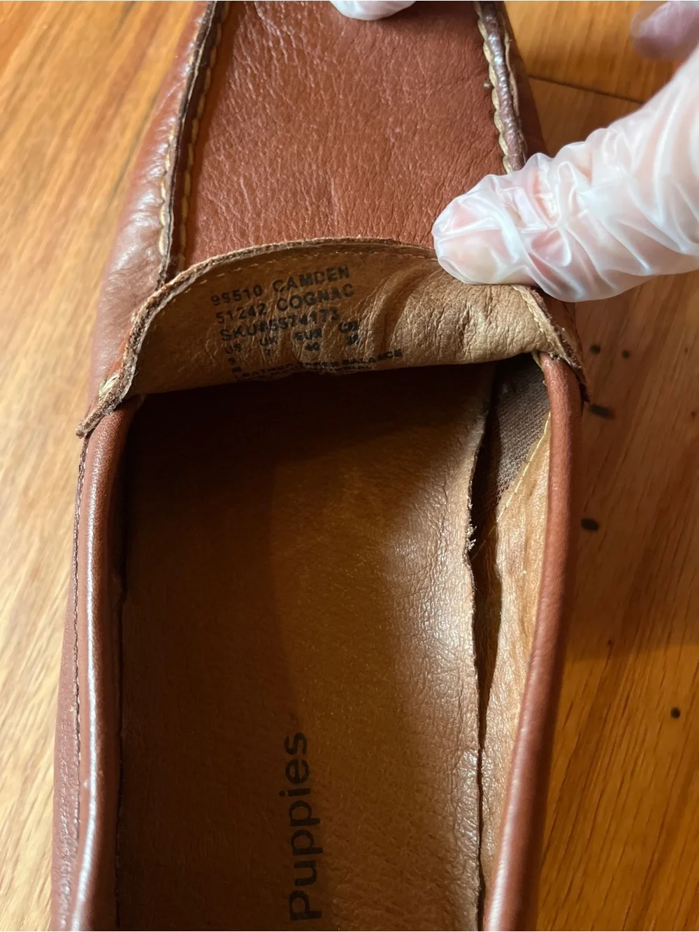 Hush Puppies Brown Leather Slip-On Loafers